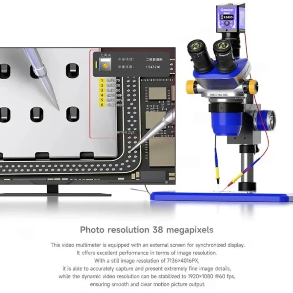 MECHANIC Action 2 38MP Microscope Camera – HDMI Output with Video Multimeter Overlay - Image 3
